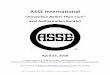 ASSE  · PDF fileASSE International, 18927 Hickory Creek Drive, Suite 220 Mokena, IL 60448 Ph: 708-995-3012 ASSE International “Prevention Rather Than Cure”