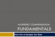Workers’ Compensation · PDF fileWorkers’ Compensation in Texas A state-regulated insurance program that pays medical bills and some lost wages for employees with work-related