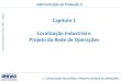 Capítulo 1 Localização Industrial e Projeto da Rede de ... · PDF fileAdministração da Produção II Antonio Martins Lima Filho -2015 1 -LOCALIZAÇÃO INDUSTRIAL E PROJETO DA