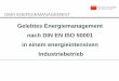 Gelebtes Energiemanagement nach DIN EN ISO 50001 in · PDF fileEnergiemanagement nach DIN EN ISO 50001 nachzuweisen, wodurch auch die Nachhaltigkeit für den schonenden Umgang mit
