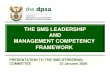THE SMS LEADERSHIP AND MANAGEMENT COMPETENCY · PDF filethe sms leadership and management competency ... & management frameworks leadership and management competencies and the dimensions