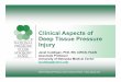 Clinical Aspects of Deep Tissue Pressure Injury - · PDF fileClinical Aspects of Deep Tissue Pressure Injury Janet Cuddigan ... –Risk profile similar to other ... M. R. Forston,