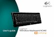 Logitech User’s guide Wireless Keyboard K340 · PDF file10 English Logitech® Wireless Keyboard K340 Enhanced F-keys start applications, control volume, and play media. To perform