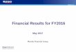 Financial Results for FY2016 - mizuho-fg.com · PDF fileand Financial Review and Prospects” in our most recent Form 20-F filed with the U ... TB Consulting Dept. and Mizuho -DL 