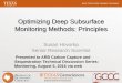 Optimizing Deep Subsurface Monitoring Methods: Optimizing Deep Subsurface Monitoring Methods: Principles Susan Hovorka Senior Research Scientist . Presented to ARB Carbon Capture and
