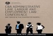 CBA ADMINISTRATIVE LAW, LABOUR AND EMPLOYMENT LAW | CBA ADMINISTRATIVE LAW, LABOUR AND EMPLOYMENT LAW CONFERENCE AEA 16th Annual CBA Administrative Law, Labour and Employment Law Conference