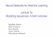 Neural Networks for Machine Learning Lecture 7a Modeling ...tijmen/csc321/slides/lecture_slides_lec7.pdf · Geoffrey Hinton Nitish Srivastava, Kevin Swersky Tijmen Tieleman Abdel-rahman