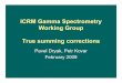 ICRM Gamma Spectrometry Working Group True summing · PDF fileICRM Gamma Spectrometry Working Group True summing ... simultaneous emission of other gamma photons, x-ray ... mutual