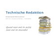 Technische Redaktion - hs-aalen.deThyssenKrupp Aufzugswerke, Neuhausen. 16.03.2016 | Erstsemesterinformationen Technische Redaktion · 2016-4-26