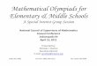 Mathematical Olympiads for Elementary & Middle Schools · PDF fileMathematical Olympiads for Elementary & Middle Schools ... or lists some of the words that may be used in Olympiad