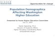 Population Demographics Affecting Washington Higher · PDF filePopulation Demographics Affecting Washington Higher Education ... HECB Analysis of OFM Population Estimate, ... AIAN
