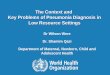 The Context and Key Problems of Pneumonia Diagnosis … Diagnosis... · 1 | Pneumonia Diagnosis Meeting MC - Geneva June 2014 The Context and Key Problems of Pneumonia Diagnosis in