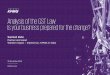 Analysis of the GST Law: Is your business prepared for the ... · PDF fileAnalysis of the GST Law: Is your business prepared for the change? ... Amended Model GST draft law, ... Multi-dimensional