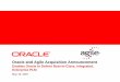 Enables Oracle to Deliver Best-in-Class, Integrated ... · PDF fileEnables Oracle to Deliver Best-in-Class, Integrated, Enterprise PLM ... Additional Information About the Merger and