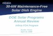 30-kW Maintenance-Free Solar Dish Engine · PDF filePresentation Overview • Infinia Background Company overview Free piston Stirling engine (FPSE) offers long-life maintenance-free