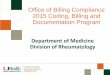 Department of Medicine Division of · PDF fileDepartment of Medicine Division of Rheumatology. ... use of ultrasound guidance. • The new codes (20604, 20606, and 20611) include the