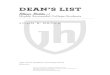 DEAN’S LIST - · PDF fileDEAN’S LIST Eleven Habits of Highly Successful College Students ... "Dean’s list : eleven habits of highly successful college students / John B. Bader
