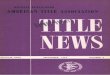 TITLE NEWS · PDF fileMortimer Smith, Chairman ... Read Title News ... Secretary-Treasurer, Ethel M. McLeod, 1414 Texas Avenue, Lubbock UTAH