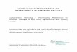 STRATEGIC ENVIRONMENTAL ASSESSMENT SCREENING REPORT · PDF fileSTRATEGIC ENVIRONMENTAL ASSESSMENT SCREENING REPORT ... policies, strategies, plans and measures for, or related to,