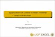Application of Limits in Heat Transfer heat conduction · PDF fileApplication of Limits in Heat Transfer: heat conduction Part I – background and review of limits (Wednesday 3 September,
