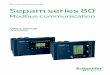 Electrical network protection Sepam series 80 - TOYO · PDF fileThe Modbus protocol used by Sepam series 80 is a compatible sub-group of the RTU Modbus protocol. The functions listed