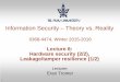 Lecture 8: Hardware security (2/2), Leakage/tamper resilience (1/2)tromer/istvr1516-files/lecture8-hardware-2... · Lecture 8: Hardware security (2/2), Leakage/tamper resilience (1/2)