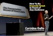 This presentation is given live by Carmine Gallo articles/WorkplaceXpert/The... · This presentation is given live by Carmine Gallo ... Do you want to spend the rest of your life