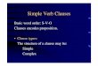 Simple Verb Clauses - National Chiao Tung Universityocw.nctu.edu.tw/upload/classbfs1210053438121724.pdf · Simple Verb Clauses Basic word order: S-V-O Clauses encodes proposition