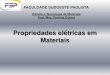 Propriedades elétricas em Materiais - Engenharia Civil · PDF filePROPRIEDADES ELÉTRICAS ... • A resistividade diminui com a adição de certas impurezas • A resistividade aumenta