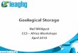 Geological Storage - · PDF fileGeological Storage • 3. Storage ... • Data rich (lots of wells, seismic) • Objective: produce more oil (CO. 2. storage secondary!) Courtesy Kaldi