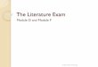 The Literature Exam - orianit.edu-negev.gov.ilregFiles\tips for... · When answering questions about literary devices, students must show understanding of the literary term. For example