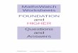 MathsWatch Worksheets FOUNDATION and HIGHER Questions  · PDF file©MathsWatch   mathswatch@aol.co.uk MathsWatch Worksheets FOUNDATION and HIGHER Questions and Answers