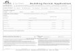 Building Permit Application - · PDF fileThis application form does not allow work to start as this is not an issued building permit. ... VSUD\ IRDP SDFNDJH PXVW EH VXEPLWWHG ± VHH