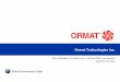 OrmatTechnologiesInc. - Duke University Investment · PDF fileOrmatTechnologiesInc. ... Ormat& Technologies is an& industry& leader in& geothermal& energy. ... Sarulla%consorLum%deal%in%Indonesia!