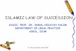 ISLAMIC LAW OF SUCCESSION - Islamic Bankers · PDF filedr akmal hidayah halim 2015 islamic law of succession assoc. prof. dr. akmal hidayah halim department of legal practice aikol,