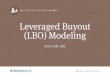 Leveraged Buyout (LBO) Modeling - s3. · PDF fileLeveraged buyout (LBO) •Acquisition where a significant part of the purchase price is funded with debt •The remaining portion is