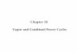 Chapter 10 Vapor and Combined Power · PDF fileWe consider power cycles ... Ideal and Actual Rankine Cycle Processes η T a s ... Ways to improve the simple Rankine cycle efficiency