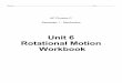 Unit 6 Rotational Motion Workbook - Rotsma Files/apphysics pdfs/RotationalMotion.pdf · Unit 6 Rotational Motion Workbook. 2 Unit 6 Rotational Motion ... What conclusions can you
