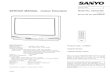 SERVICE MANUAL Colour Television - SANYO)ST.pdf · PDF fileSERVICE MANUAL Colour Television Product Code: 111355011 Original Version Chassis Series: LA5-A C4CM FILE NO. Model No