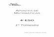 1º Trimestre - · PDF fileColegio La Magdalena Apuntes de matemáticas de 4º de ESO Tema 1: Vectores en el Plano 2 1.3 Vectores opuestos Dos puntos A y B determinan dos vectores
