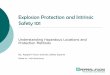 Explosion Protection and Intrinsic Safety - · PDF file6 Explosive Mixture Characteristics Explosion characteristics of an energy source are evaluated to determine the minimum energy