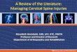 A Review of the Literature: Managing Cervical Spine Injuries · PDF fileA Review of the Literature: Managing Cervical Spine Injuries MaryBeth Horodyski, EdD, LAT, ... (Scoop stretcher,