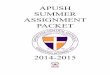 APUSH SUMMER ASSIGNMENT PACKET - Values for · PDF fileAPUSH SUMMER ASSIGNMENT PACKET ... Grading Policy for Advanced Placement ... The arrival of Europeans was just the latest of