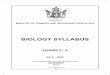 BIOLOGY SYLLABUS - Success Africa · PDF file• Panelists for Form 3 and 4 Biology syllabuses ... Biology Syllabus Forms 3 - 4 5 8.0 8.1.2 COMPETENCY MATRIX FORM 3 8.1 TOPIC 1 SAFETY,