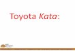 Toyota Kata - SD  · PDF fileKata: Improvement Kata Coaching Kata True North Lean: Toyota Production System Catalyst to Effectiveness