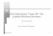 The Debt-Equity Trade Off: The Capital Structure Decisionpeople.stern.nyu.edu/adamodar/pdfiles/ovhds/ch7.pdf · The Debt-Equity Trade Off: The Capital Structure Decision ... • Returns
