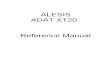 ALESIS ADAT XT20 Reference Manual - Audio Rents ADAT XT20 Reference Manual Introduction/Contents ADAT XT20 Reference Manual 1 INTRODUCTION Thank you for purchasing the Alesis ADAT-XT20
