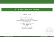 STT 459: Actuarial Models - Michigan State Universityusers.math.msu.edu/users/albert/lossmodels.pdf · STT 459: Actuarial Models Albert Cohen Actuarial Sciences Program Department