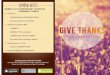 November 22, 2015 The Thanksgiving series In … 22, 2015 The Thanksgiving series In search of god 1 Thessalonians 5:17; psalm 103 1. This is God THANKSGIVING in all CIRCUMSTANCES