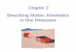 Chapter 2 Describing Motion: Kinematics in One Dimensionuregina.ca/~barbi/academic/phys109/2009/notes/lecture-3.pdf · Chapter 2 Describing Motion: Kinematics in One Dimension 